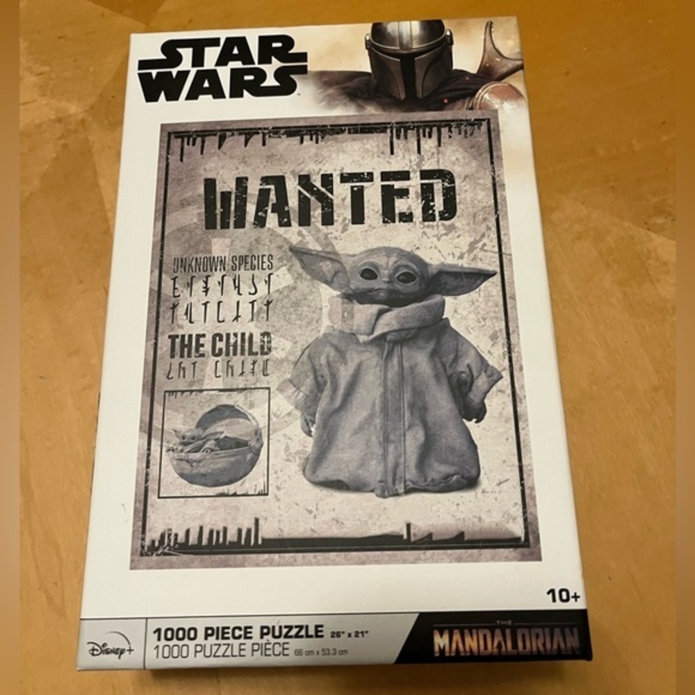 Disney Star Wars The Mandalorian The Child Wanted Poster 1000piece jigsaw puzzle